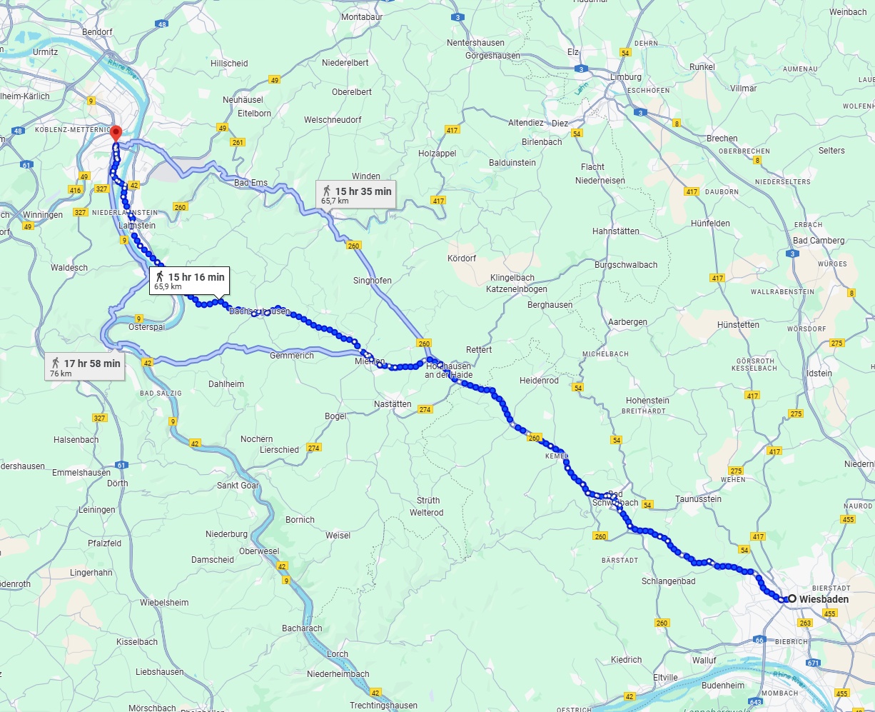 Anreise von Wiesbaden Zu Koblenz Über 