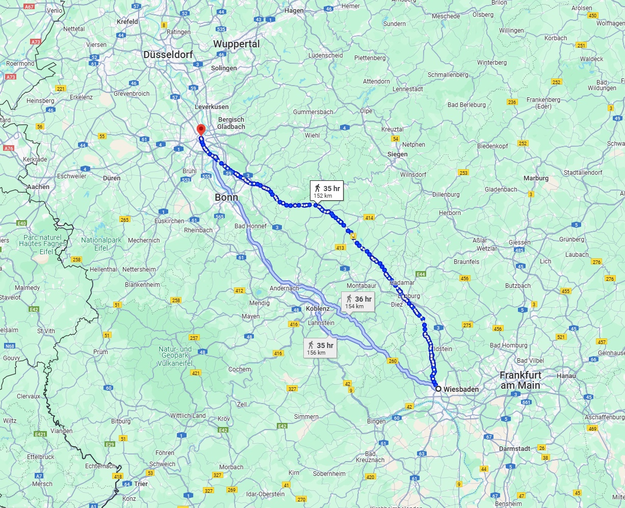 Anreise von Wiesbaden Zu Köln Über 
