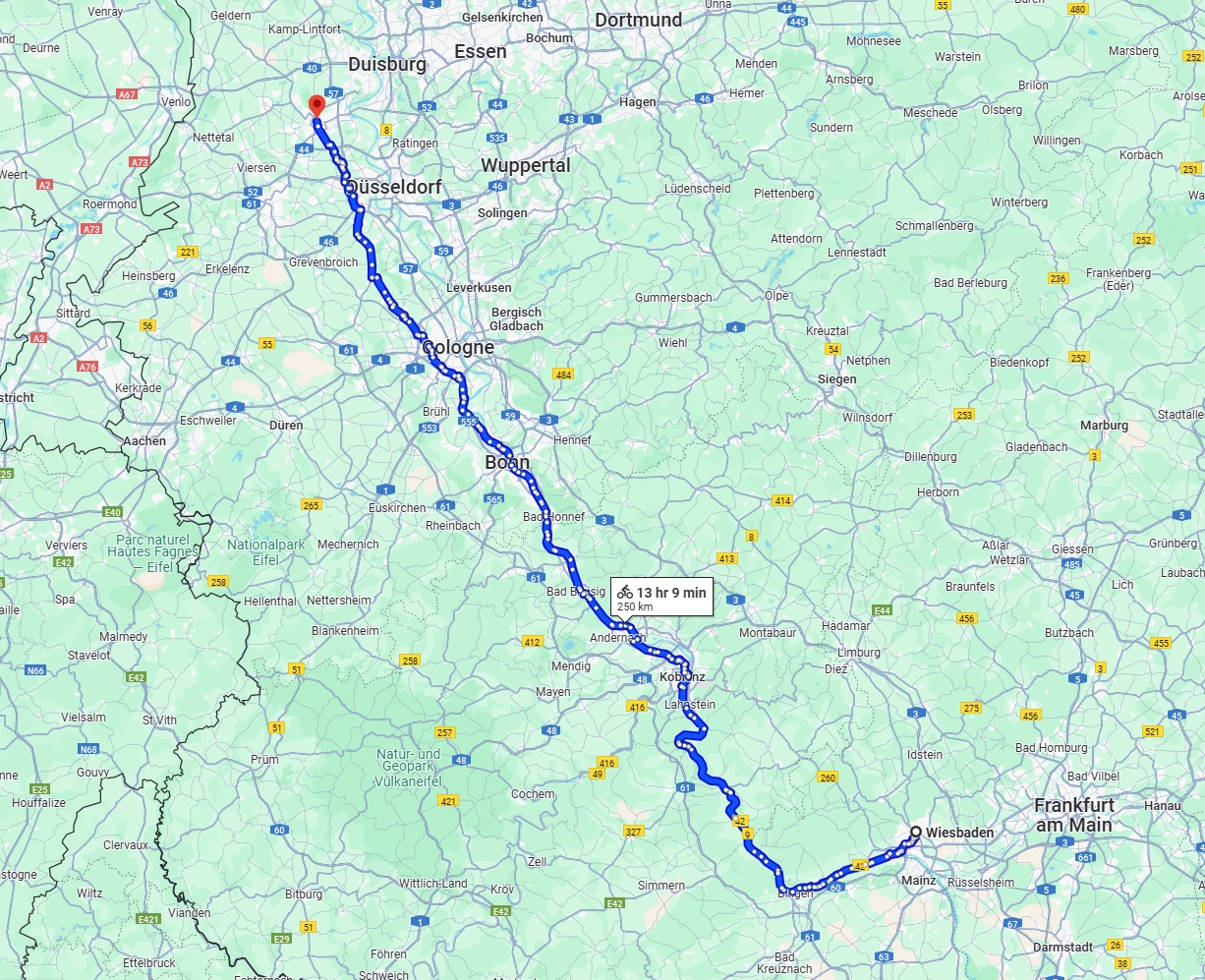 Anreise von Wiesbaden Zu Krefeld Über 