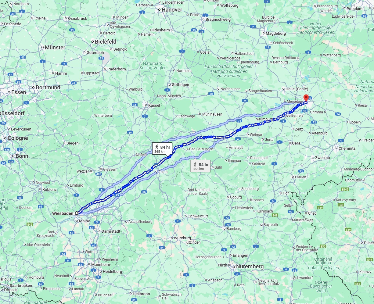 Anreise von Wiesbaden Zu Leipzig Über 
