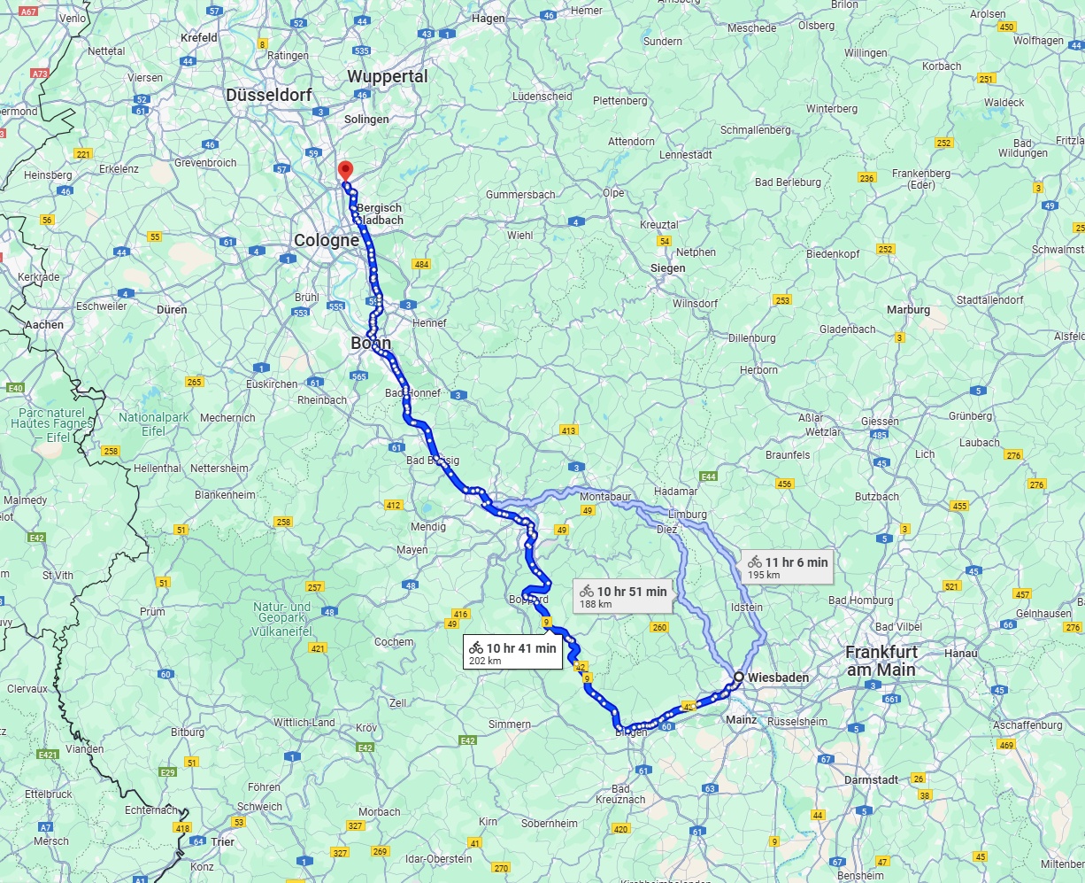 Anreise von Wiesbaden Zu Leverkusen Über 