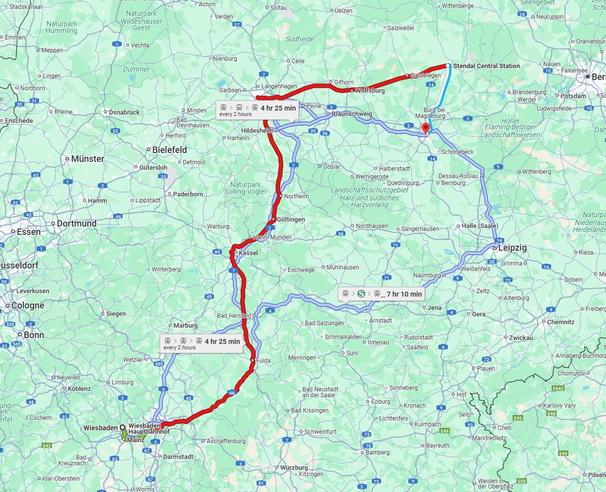 Anreise von Wiesbaden Zu Magdeburg Über 