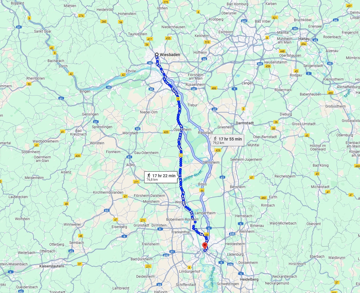 Anreise von Wiesbaden Zu Mannheim Über 