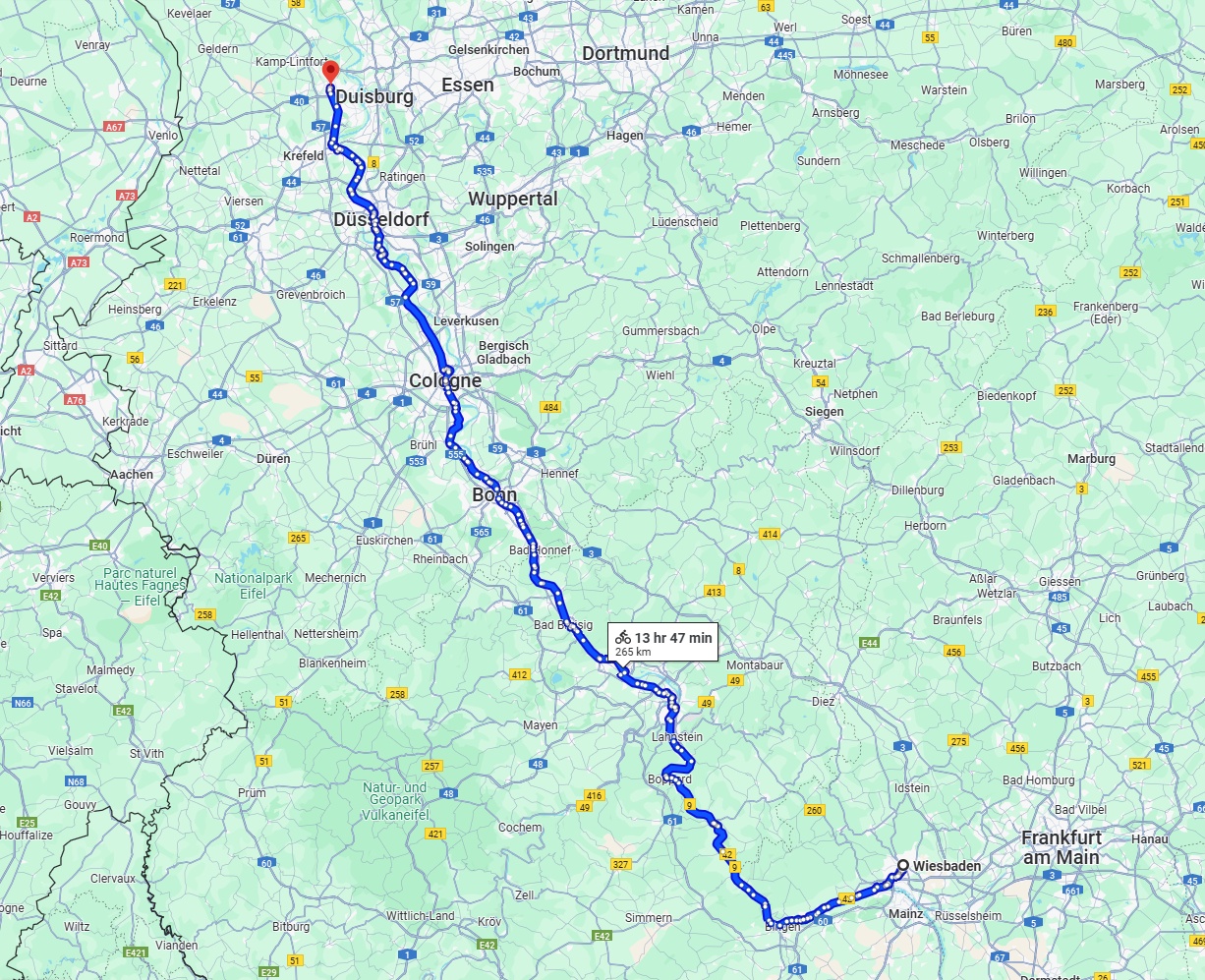 Anreise von Wiesbaden Zu Moers Über 
