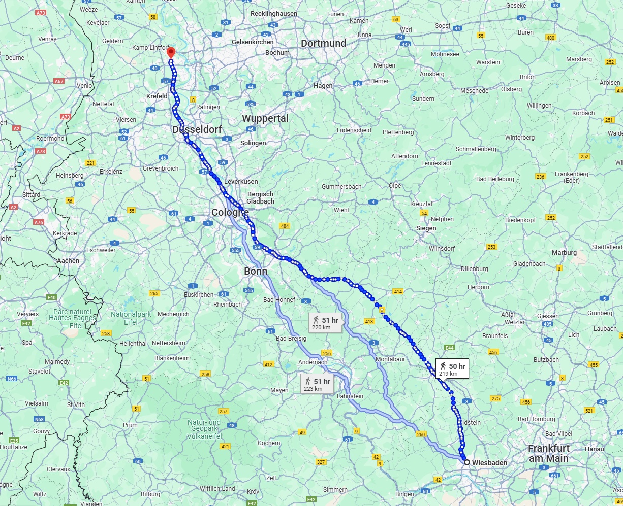 Anreise von Wiesbaden Zu Moers Über 