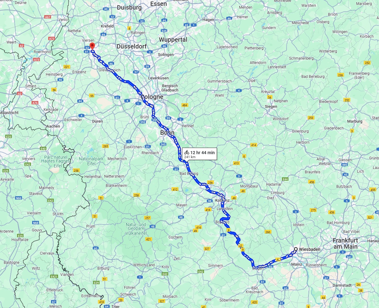 Anreise von Wiesbaden Zu Mönchengladbach Über 