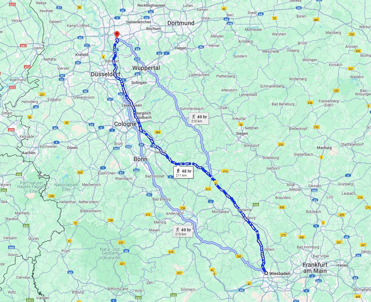 Anreise von Wiesbaden Zu Mülheim an der Ruhr Über 