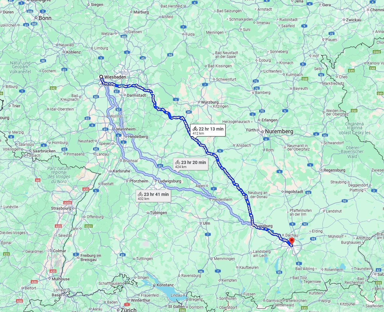 Anreise von Wiesbaden Zu München Über 
