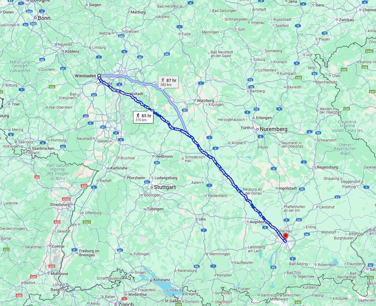 Anreise von Wiesbaden Zu München Über 
