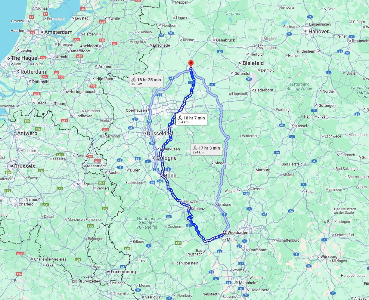 Anreise von Wiesbaden Zu Münster Über 