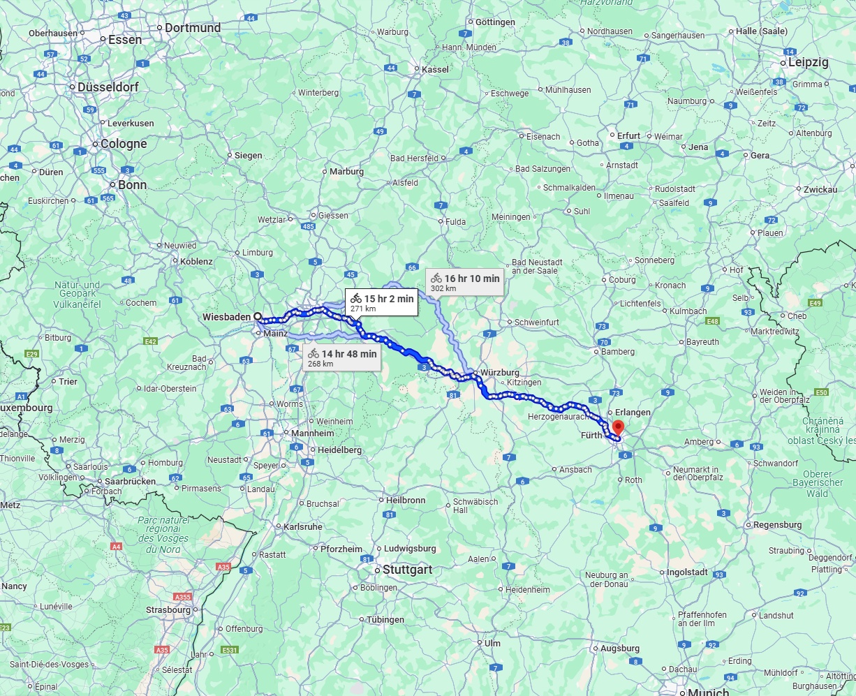 Anreise von Wiesbaden Zu Nürnberg Über 