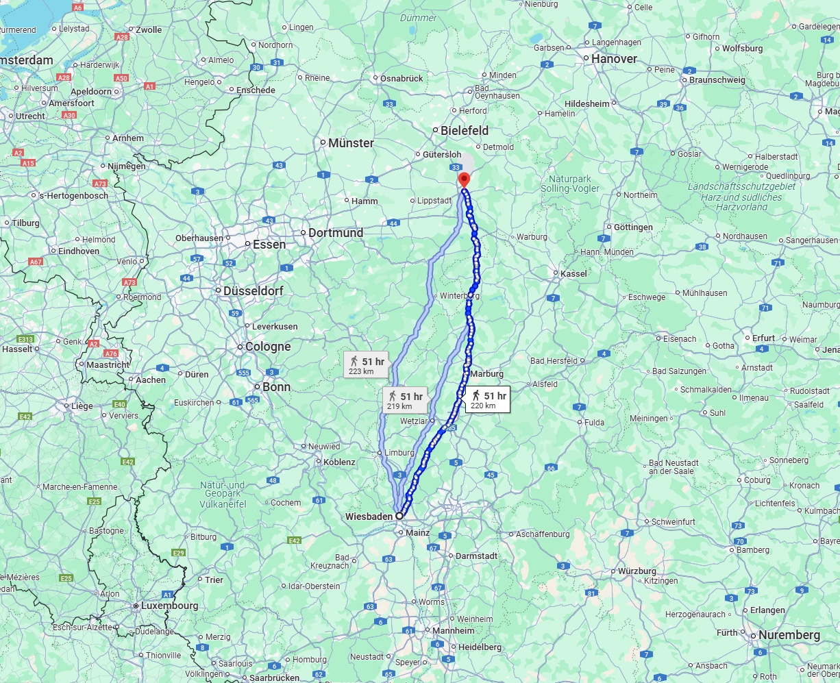 Anreise von Wiesbaden Zu Paderborn Über 