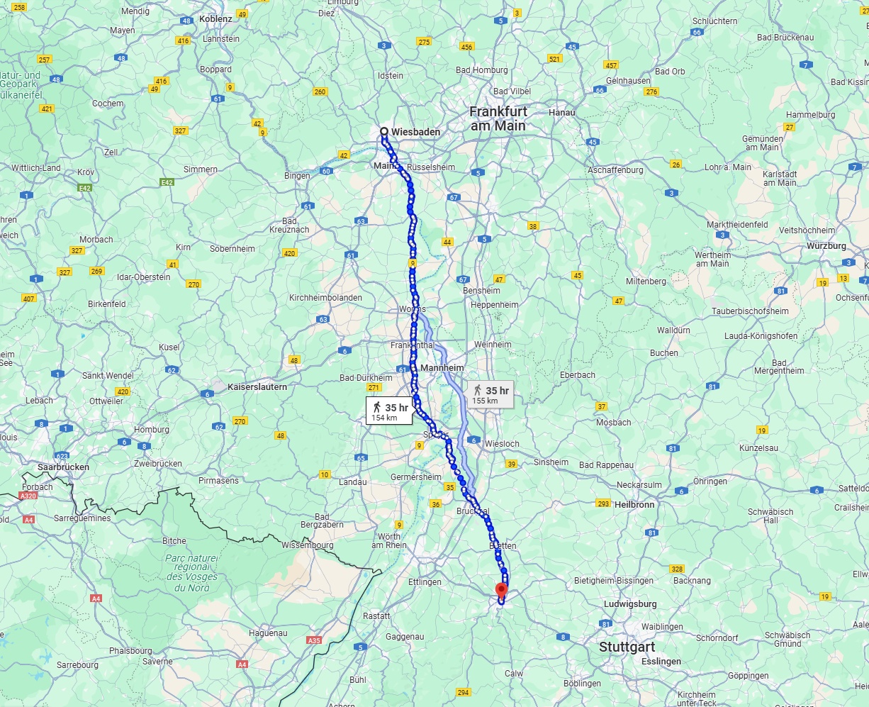 Anreise von Wiesbaden Zu Pforzheim Über 