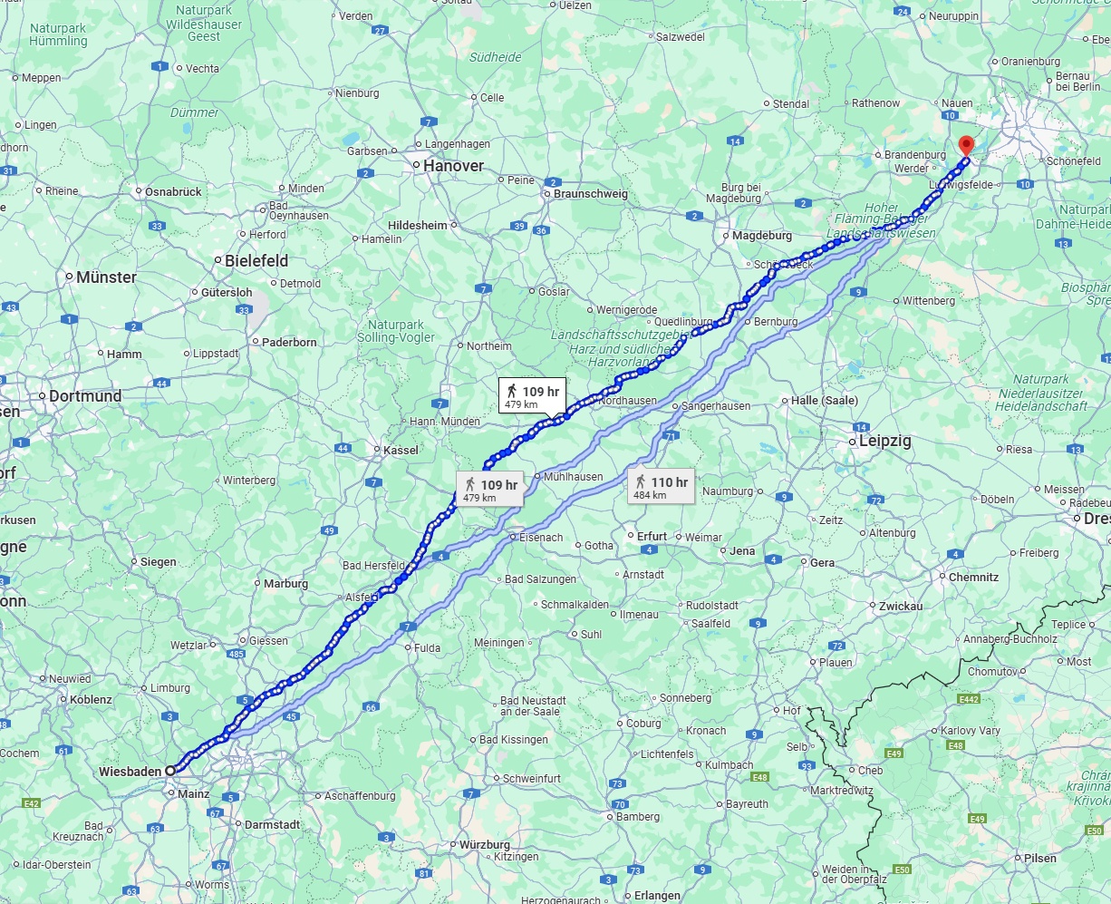 Anreise von Wiesbaden Zu Potsdam Über 