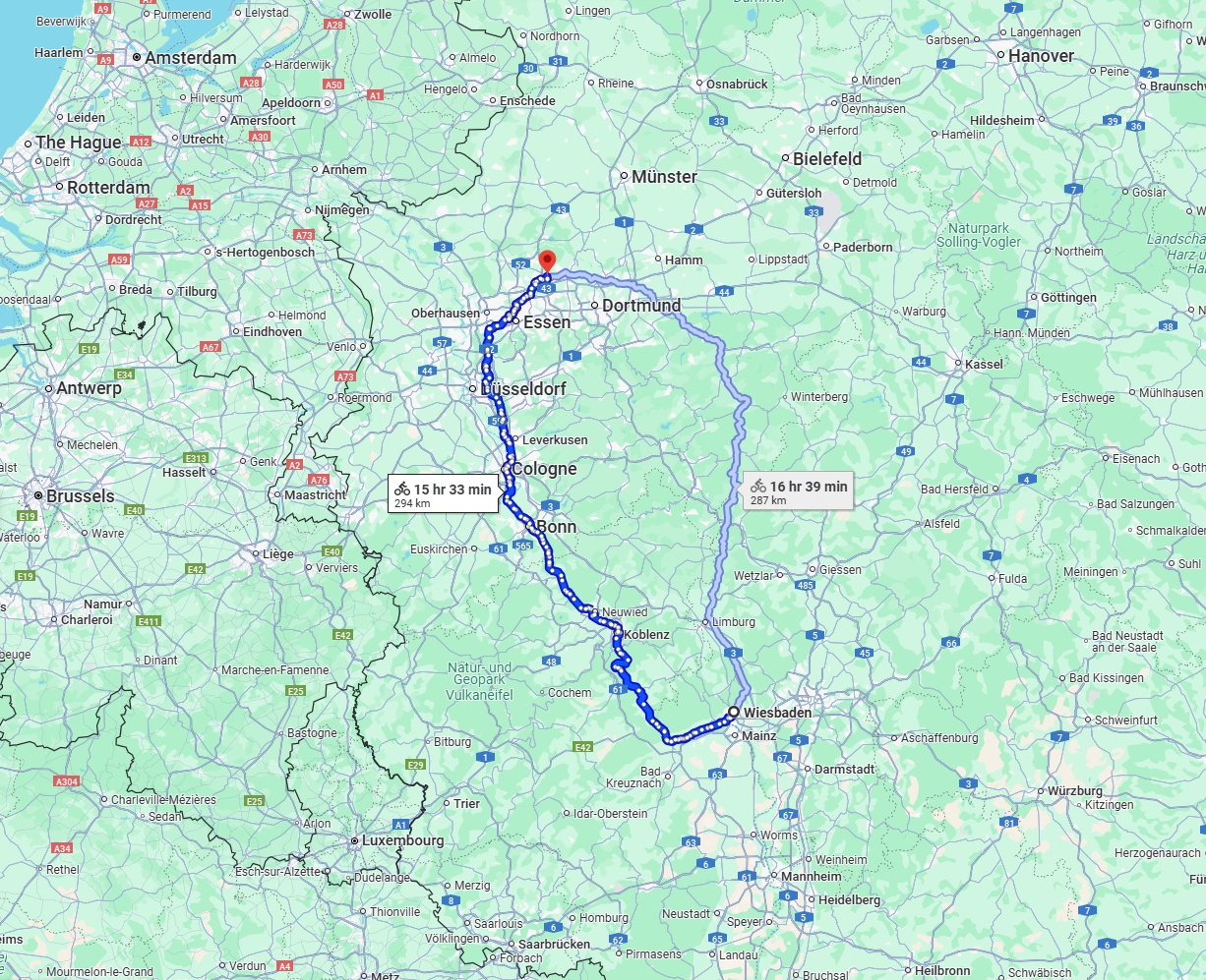 Anreise von Wiesbaden Zu Recklinghausen Über 