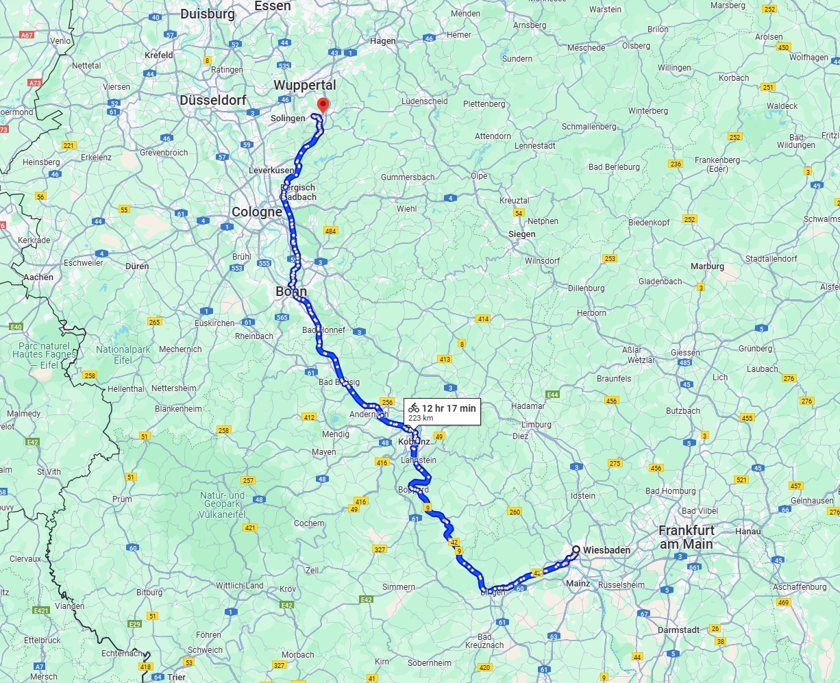 Anreise von Wiesbaden Zu Remscheid Über 