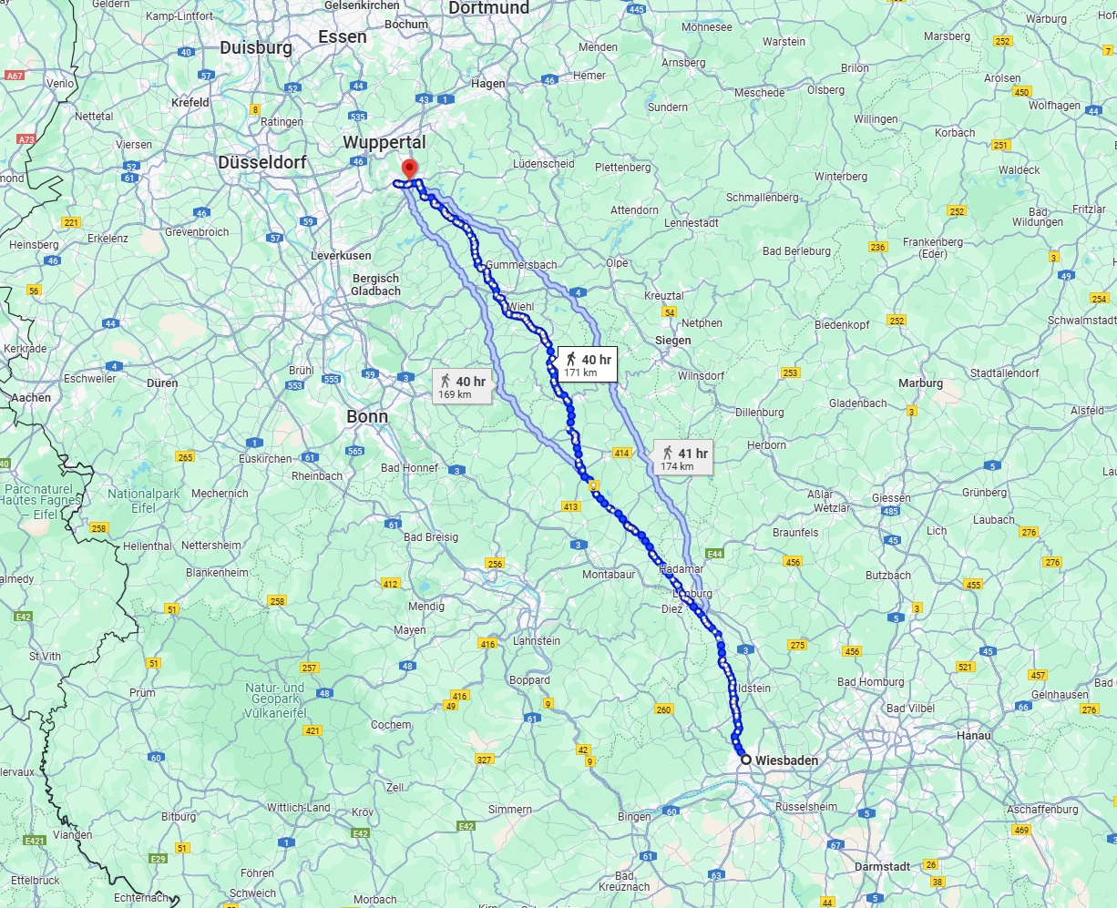 Anreise von Wiesbaden Zu Remscheid Über 