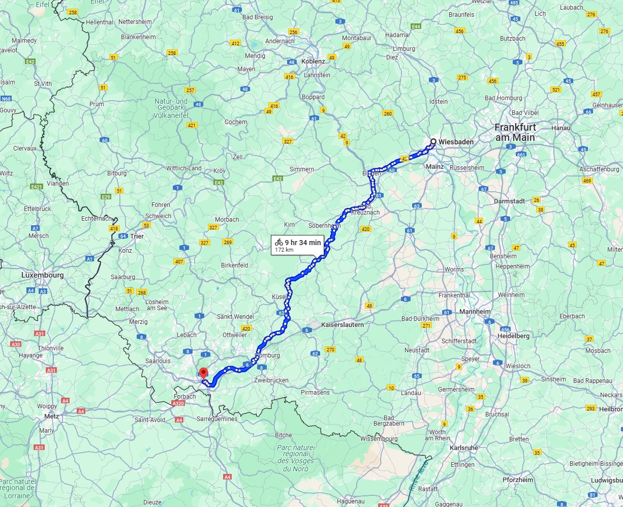 Anreise von Wiesbaden Zu Saarbrücken Über 