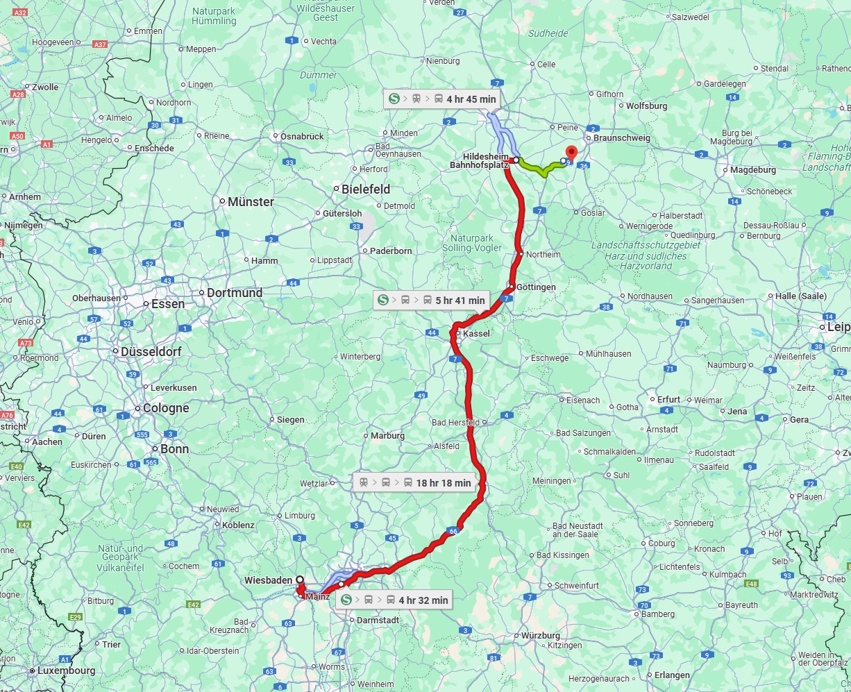 Anreise von Wiesbaden Zu Salzgitter Über 