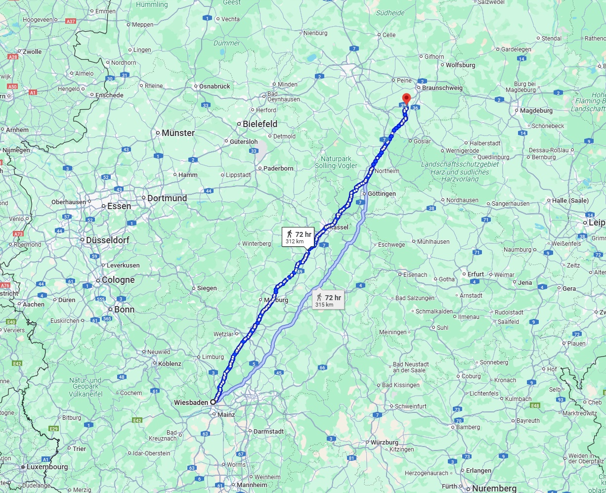 Anreise von Wiesbaden Zu Salzgitter Über 