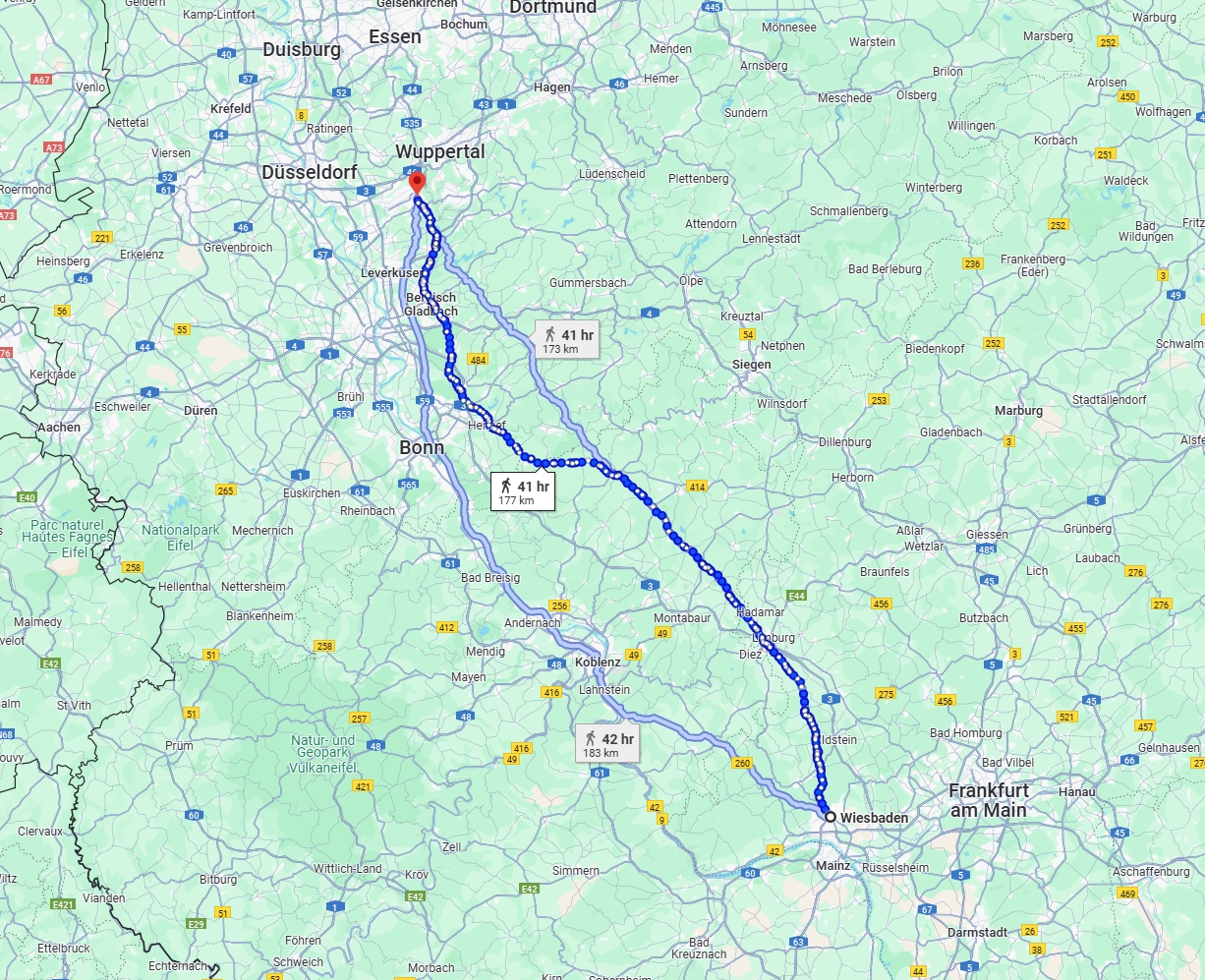 Anreise von Wiesbaden Zu Solingen Über 