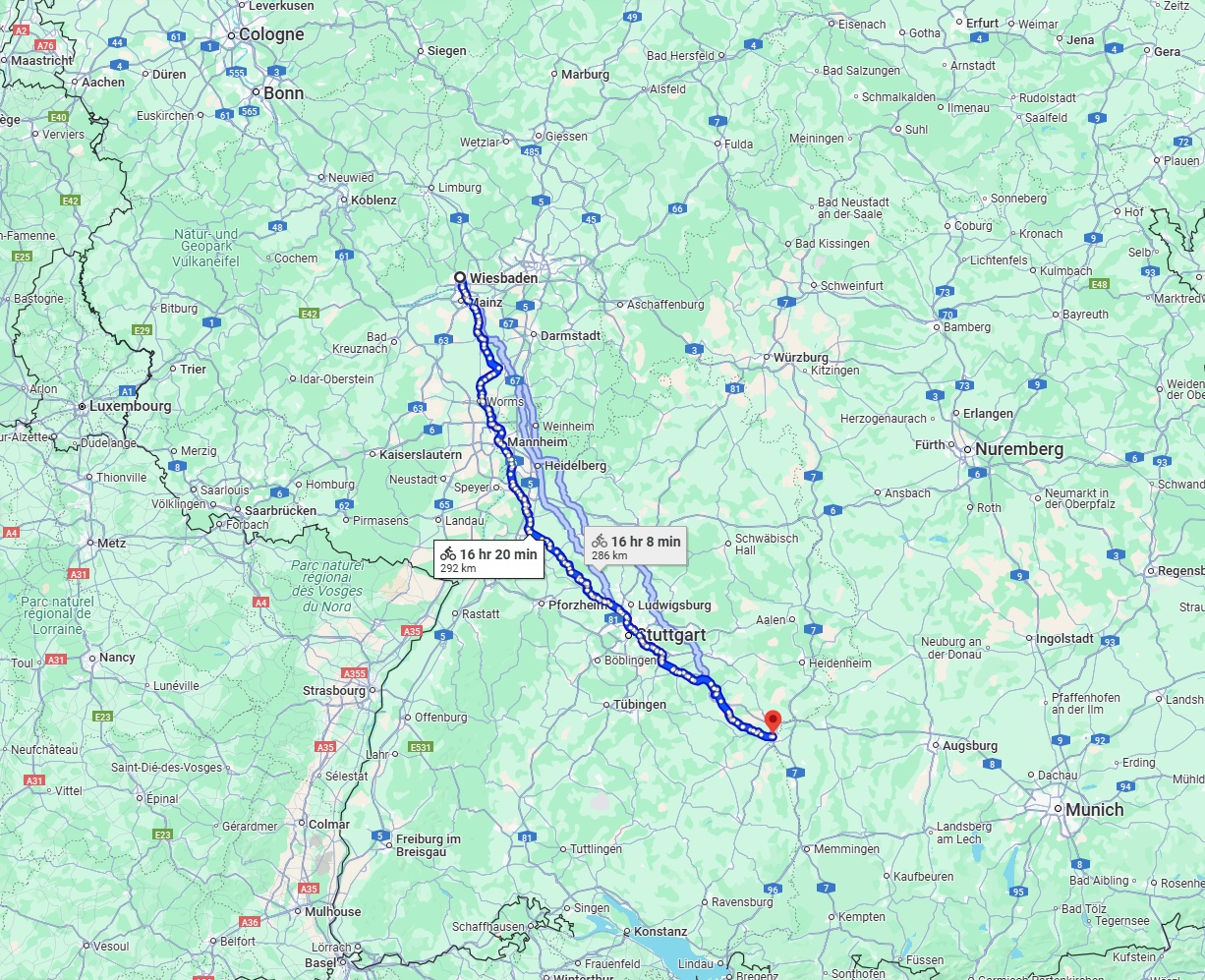 Anreise von Wiesbaden Zu Ulm Über 