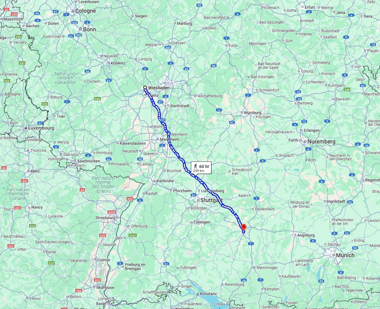 Anreise von Wiesbaden Zu Ulm Über 