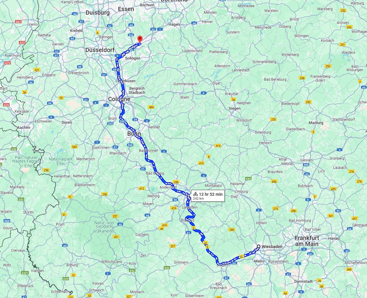Anreise von Wiesbaden Zu Wuppertal Über 