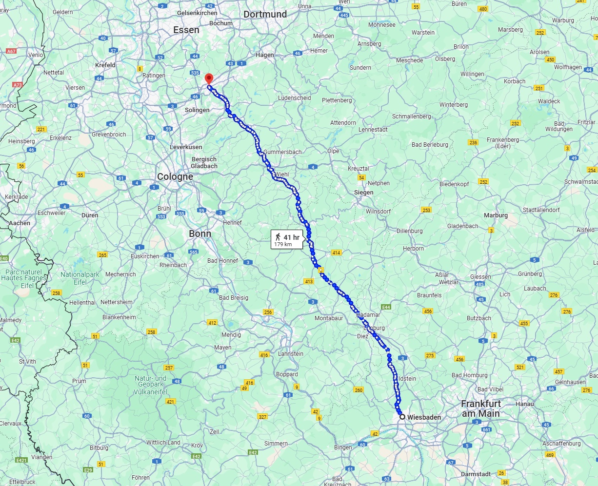 Anreise von Wiesbaden Zu Wuppertal Über 