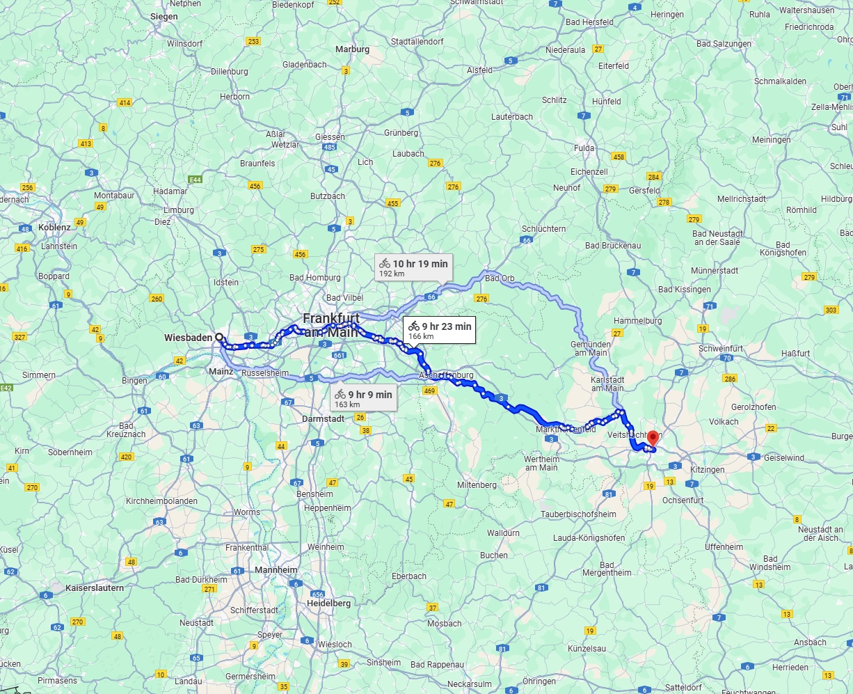 Anreise von Wiesbaden Zu Würzburg Über 