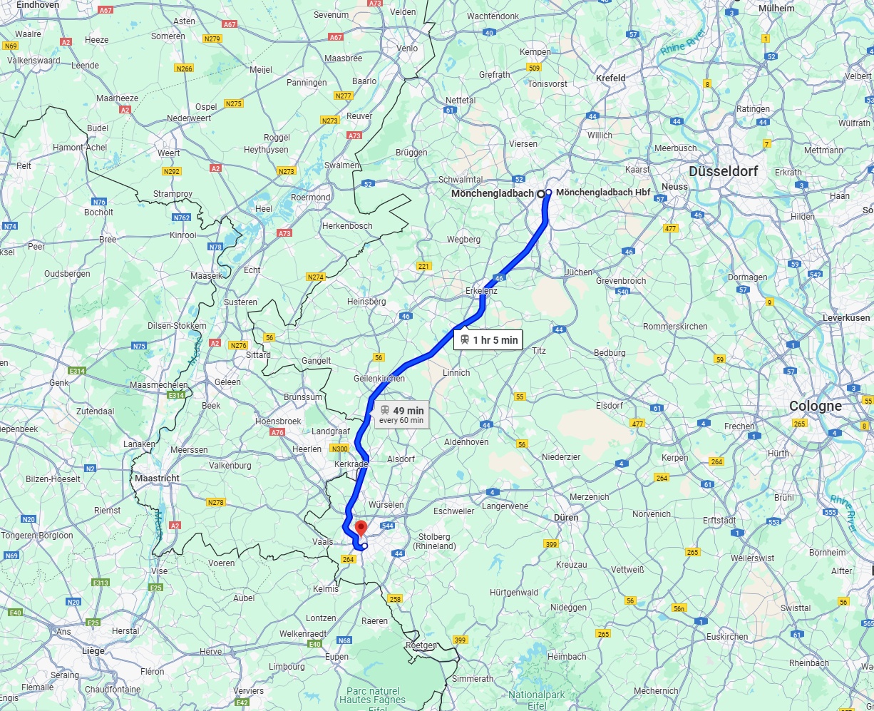Anreise von Mönchengladbach Zu Aachen Über 
