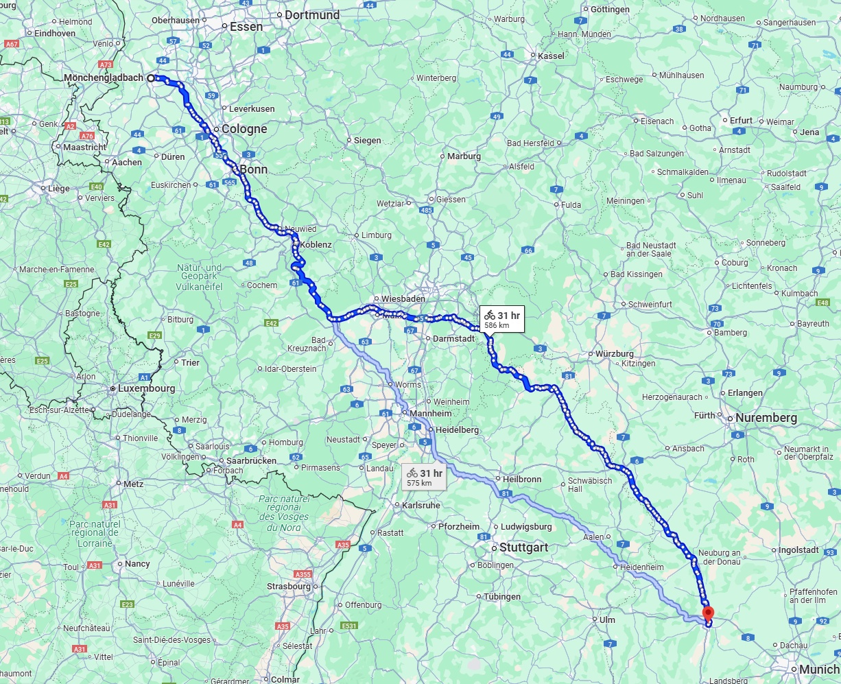 Anreise von Mönchengladbach Zu Augsburg Über 