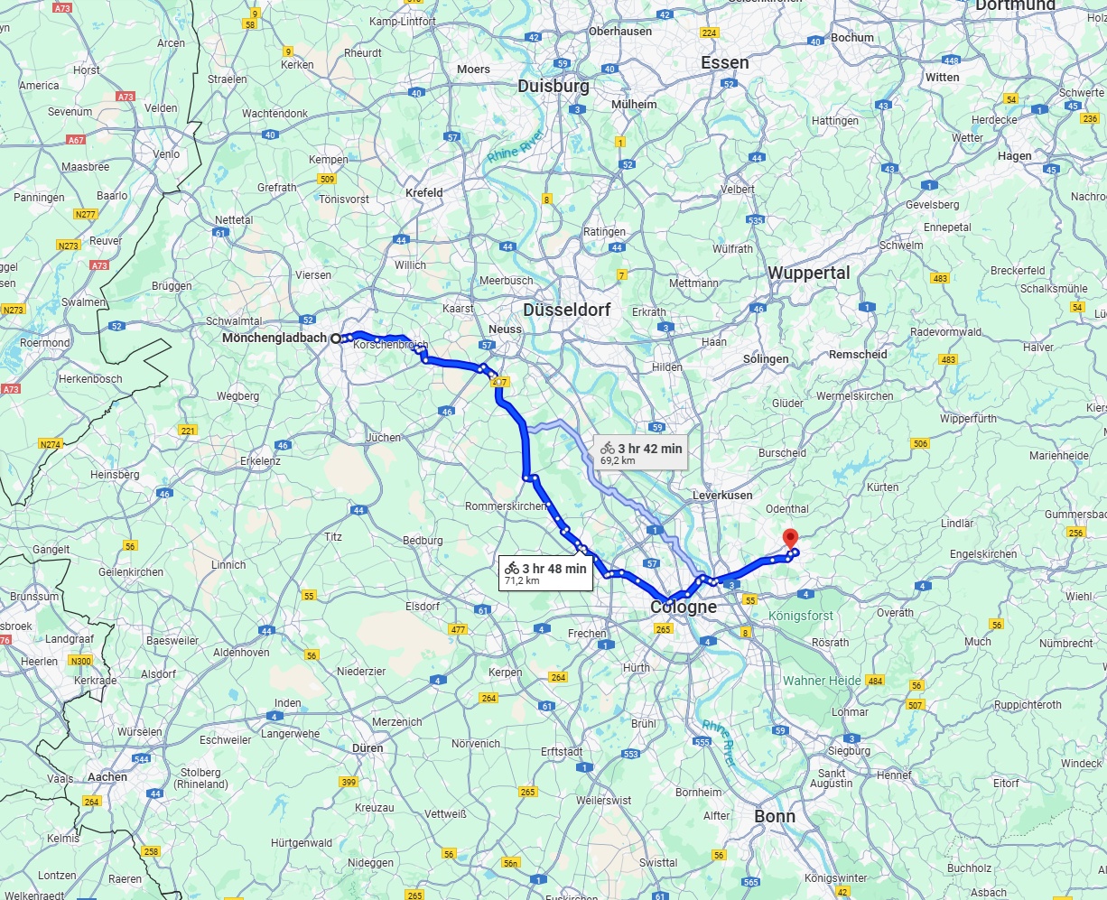 Anreise von Mönchengladbach Zu Bergisch Gladbach Über 