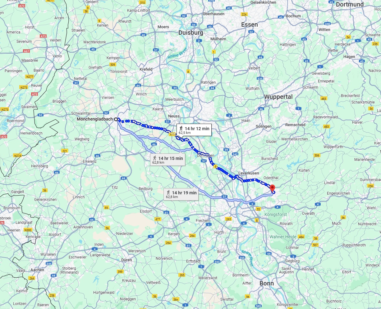 Anreise von Mönchengladbach Zu Bergisch Gladbach Über 