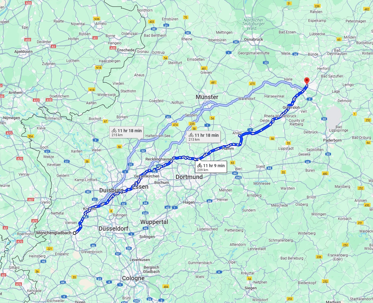 Anreise von Mönchengladbach Zu Bielefeld Über 