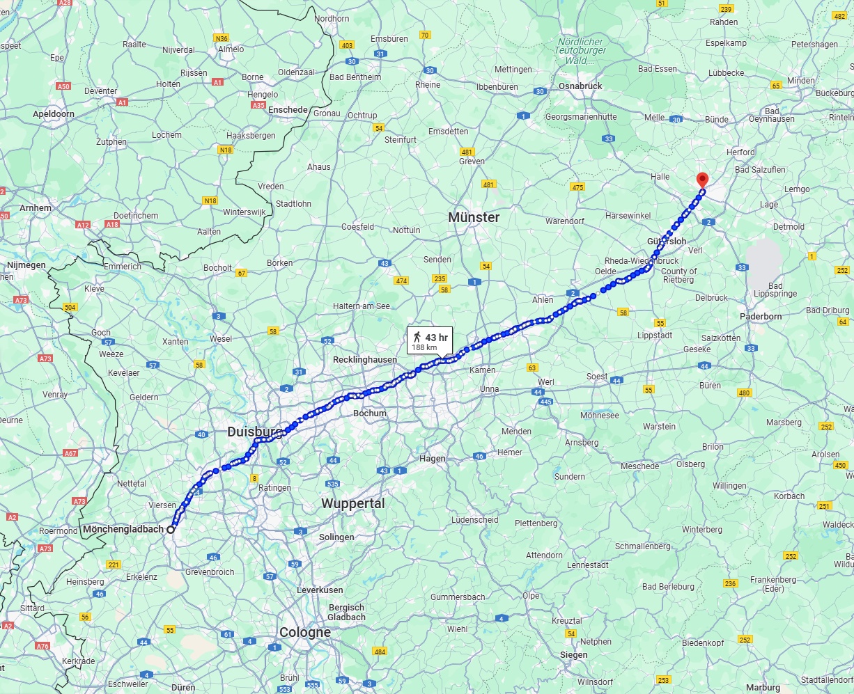 Anreise von Mönchengladbach Zu Bielefeld Über 