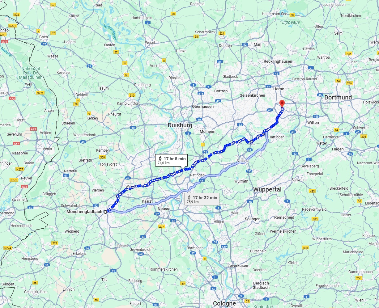Anreise von Mönchengladbach Zu Bochum Über 