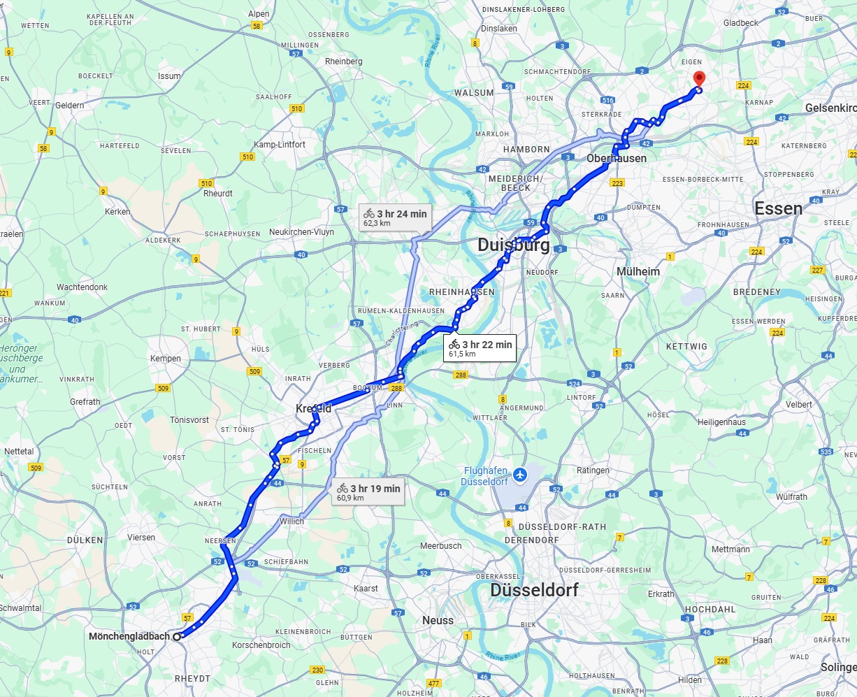 Anreise von Mönchengladbach Zu Bottrop Über 