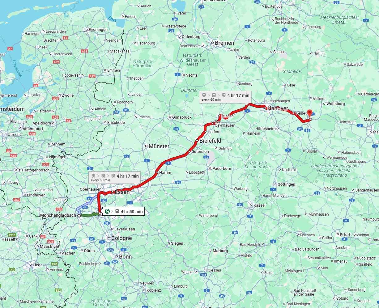 Anreise von Mönchengladbach Zu Braunschweig Über 