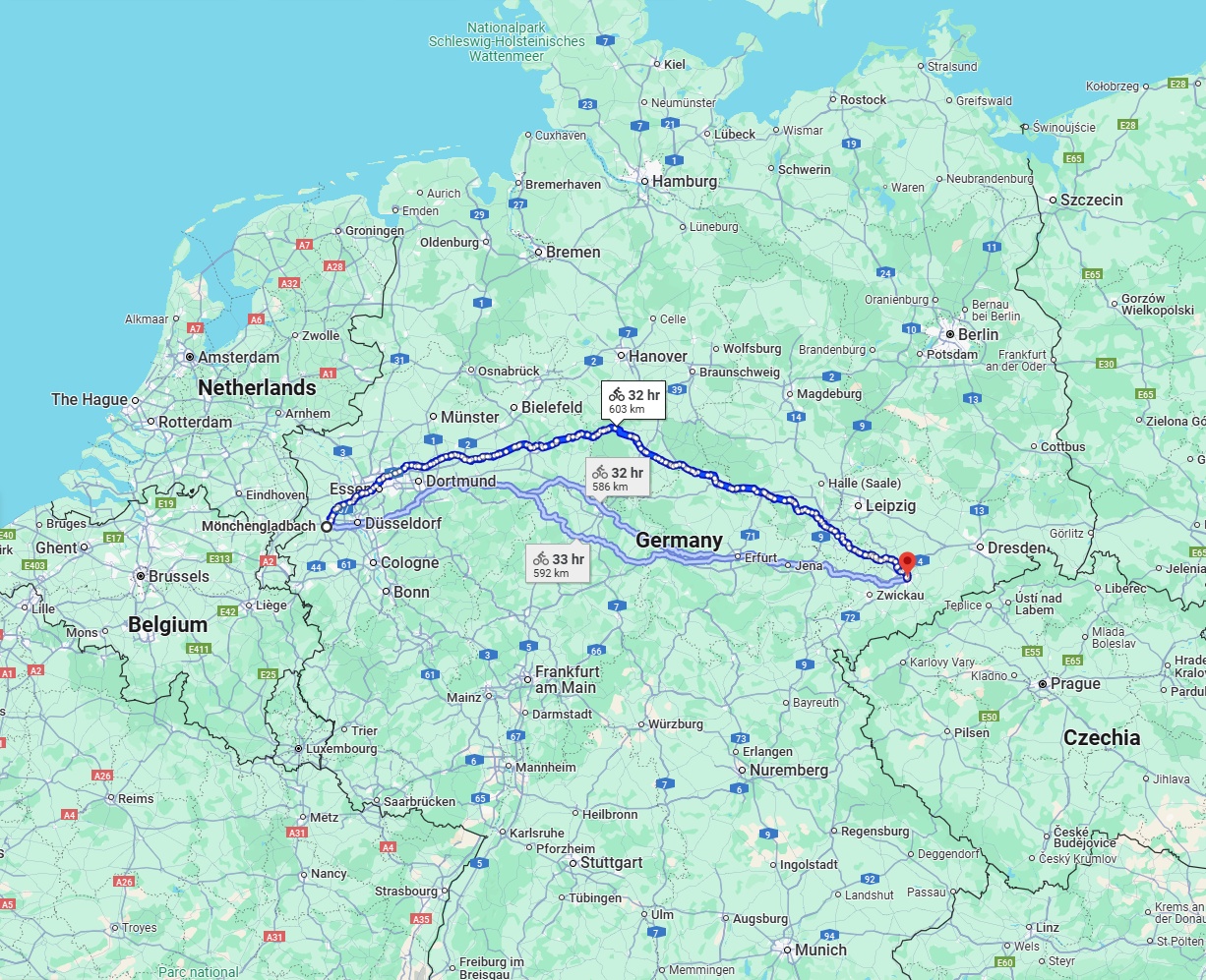 Anreise von Mönchengladbach Zu Chemnitz Über 