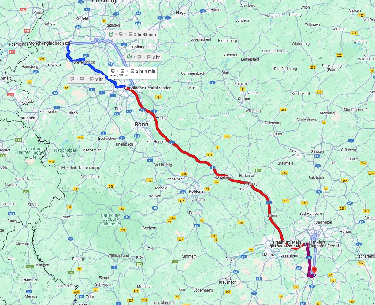 Anreise von Mönchengladbach Zu Darmstadt Über 
