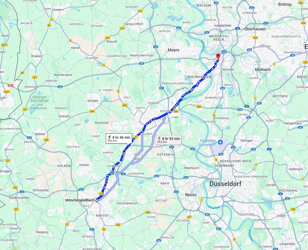 Anreise von Mönchengladbach Zu Duisburg Über 