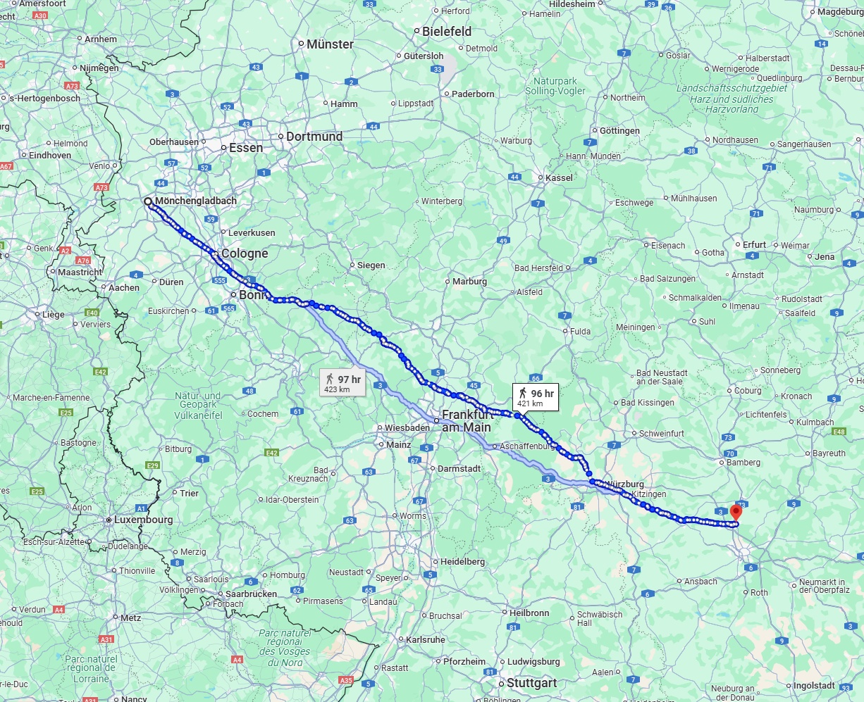 Anreise von Mönchengladbach Zu Erlangen Über 