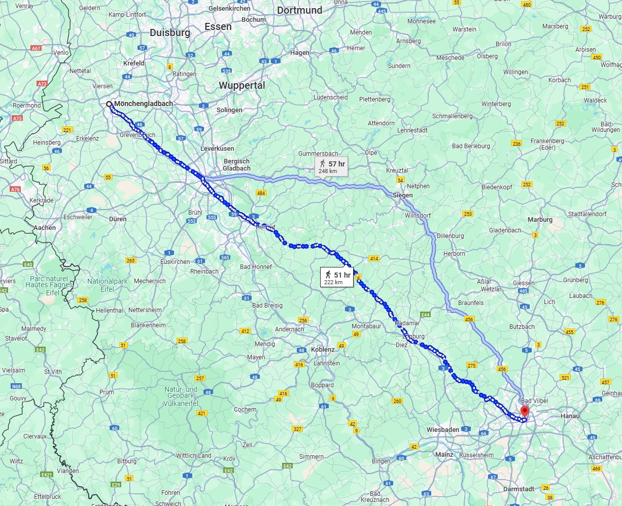 Anreise von Mönchengladbach Zu Frankfurt am Main Über 