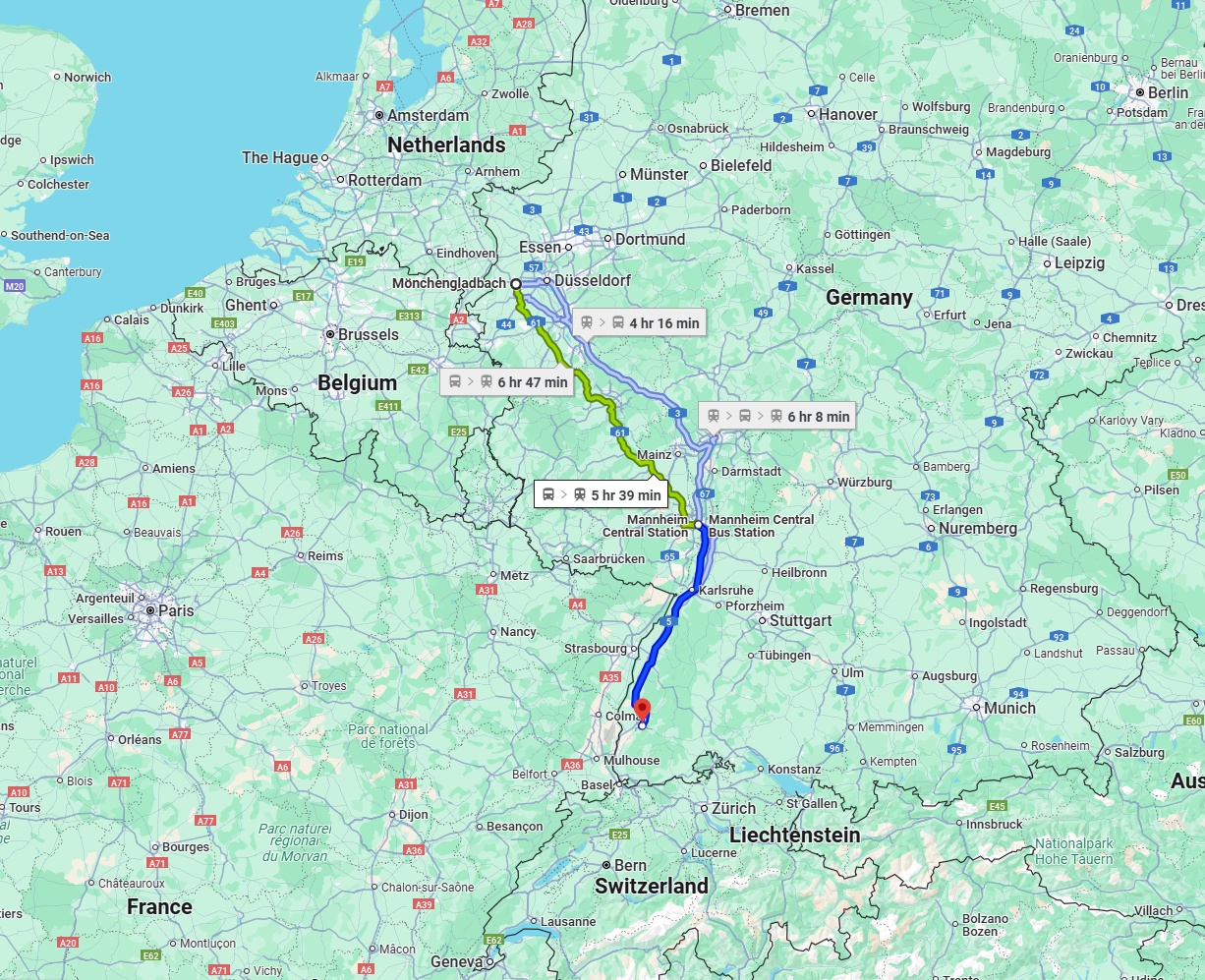 Anreise von Mönchengladbach Zu Freiburg im Breisgau Über 