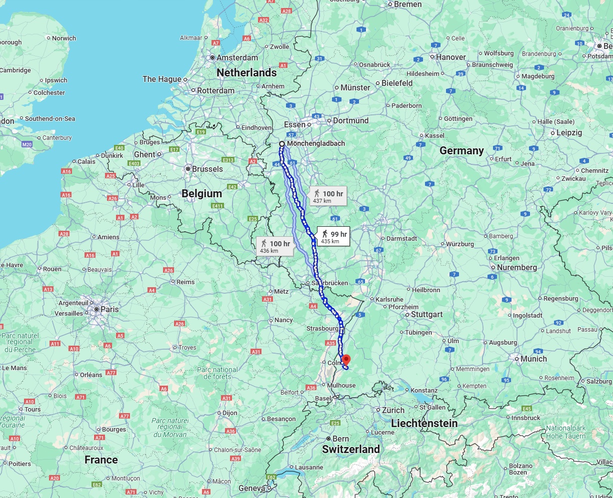 Anreise von Mönchengladbach Zu Freiburg im Breisgau Über 