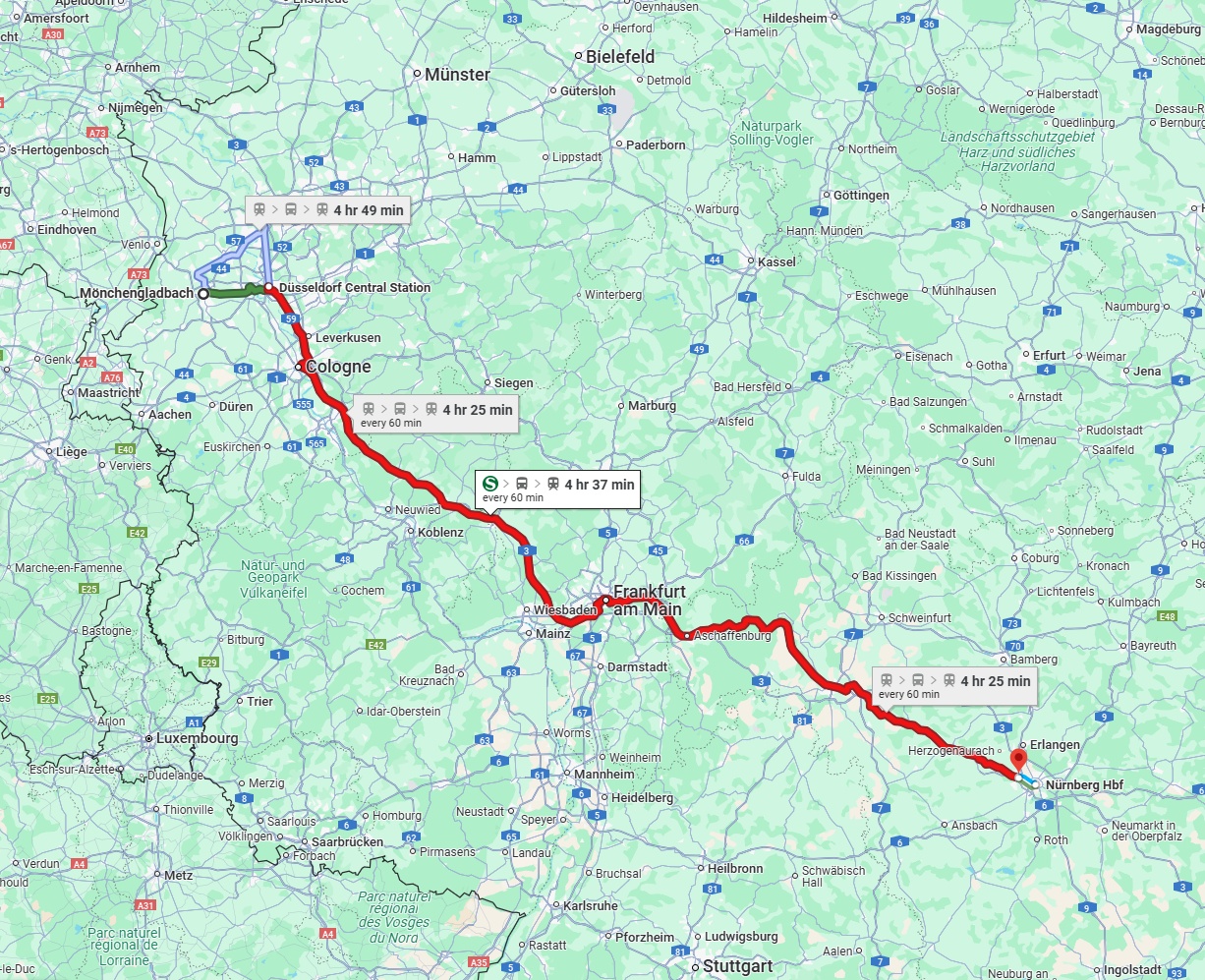Anreise von Mönchengladbach Zu Fürth Über 