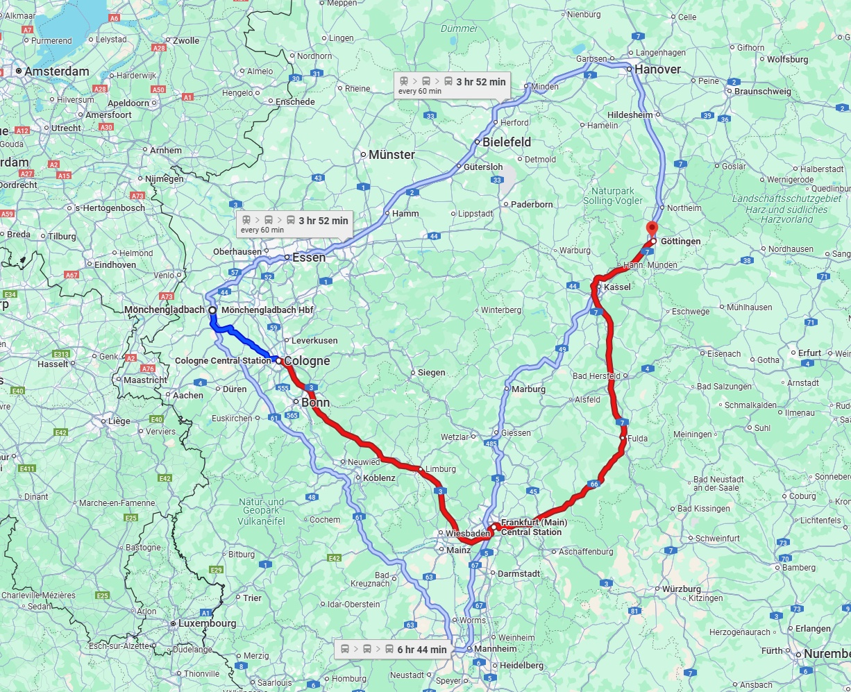 Anreise von Mönchengladbach Zu Göttingen Über 