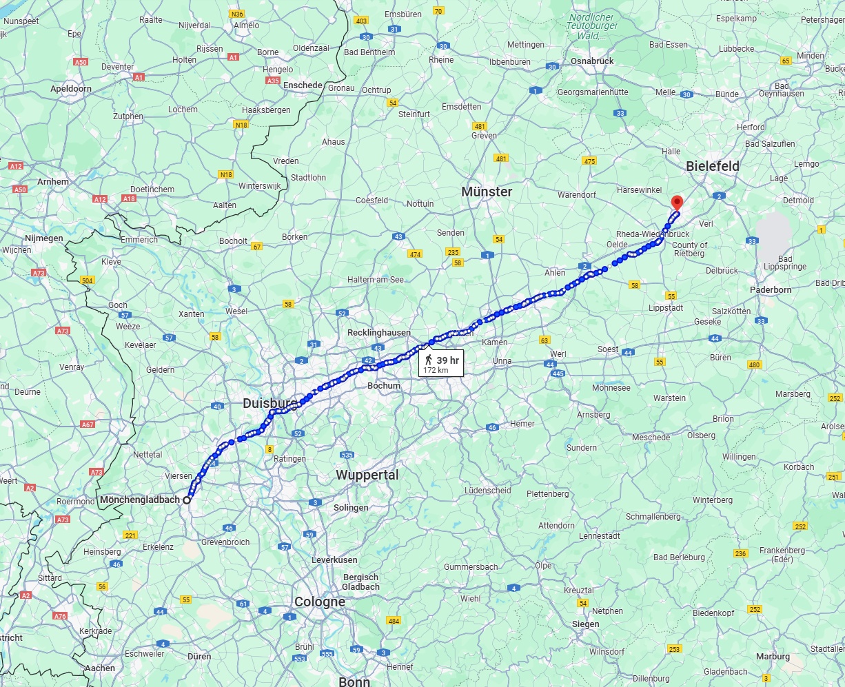 Anreise von Mönchengladbach Zu Gütersloh Über 
