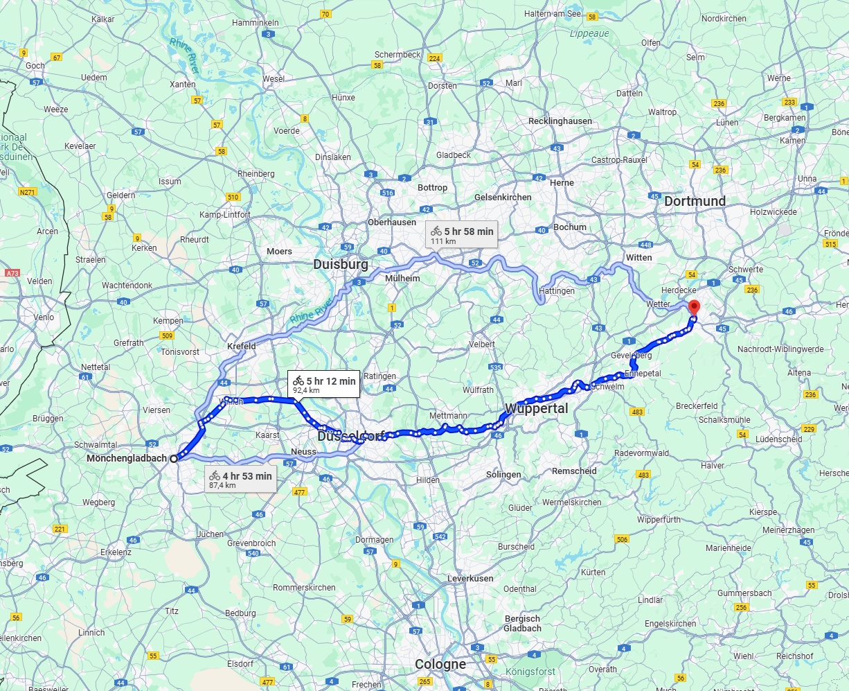 Anreise von Mönchengladbach Zu Hagen Über 